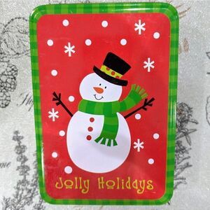 Jolly Holidays Snowman Cookie Tin